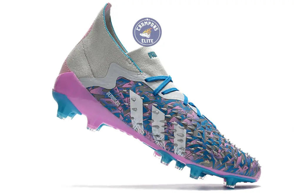 Image of Predator Freak Lacets FG - Gris/Rose/Bleu