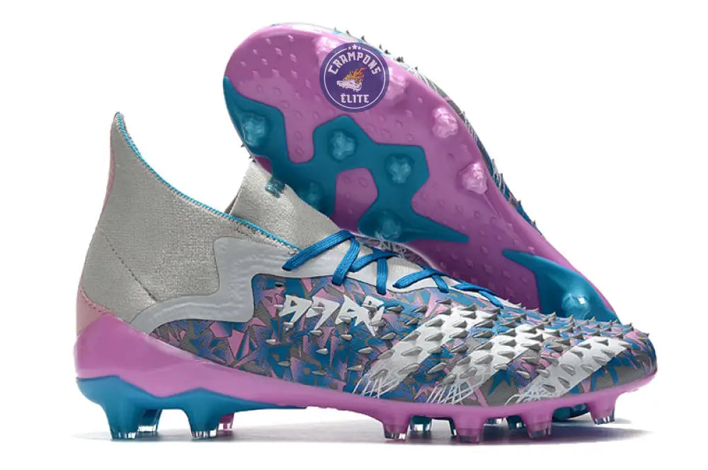 Image of Predator Freak Lacets FG - Gris/Rose/Bleu
