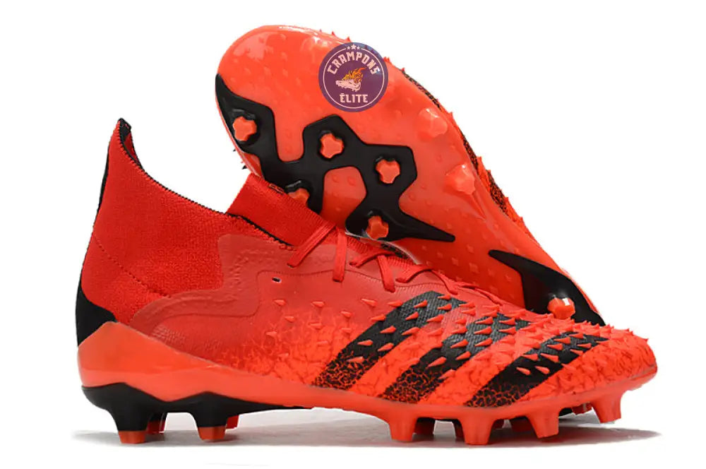 Image of Predator Freak Lacets FG Meteorite - Rouge/Noir/Rouge