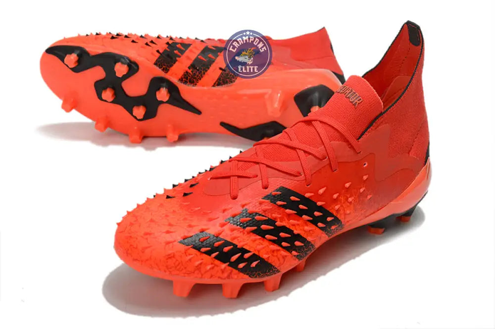 Image of Predator Freak Lacets FG Meteorite - Rouge/Noir/Rouge