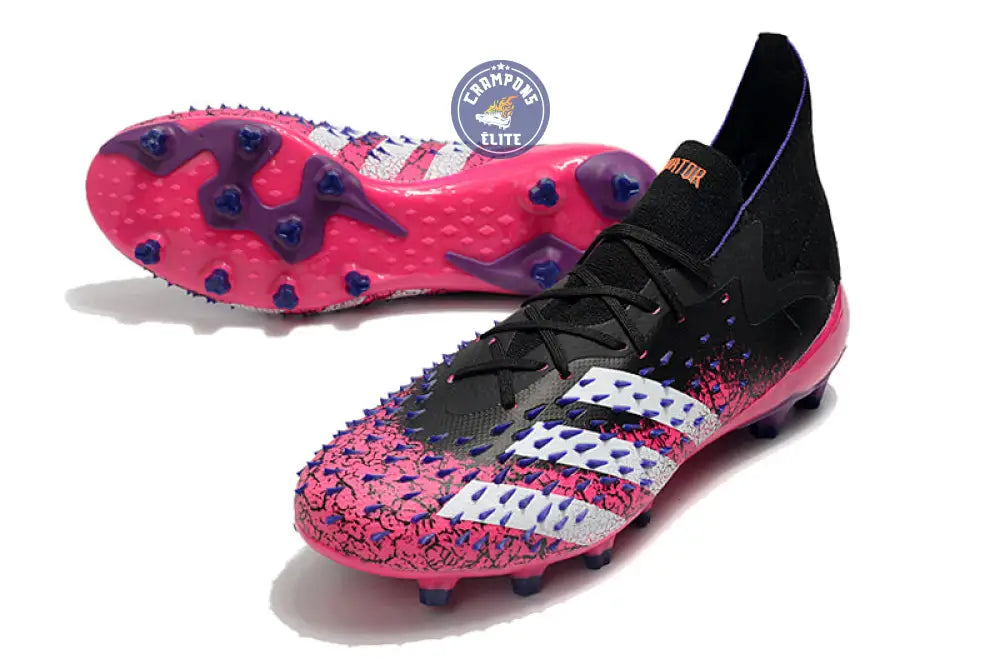 Image of Predator Freak Lacets FG Superspectral - Noir/Blanc/Rose
