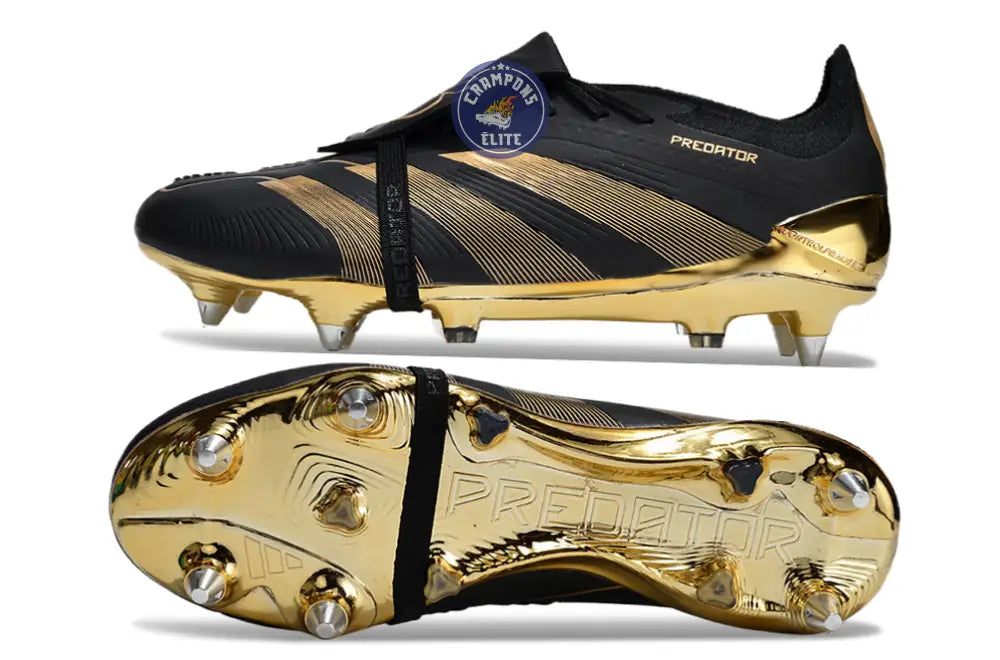 Image of Predator League Fold-over Tongue SG Belligold - Noir/Doré ÉDITION LIMITÉE