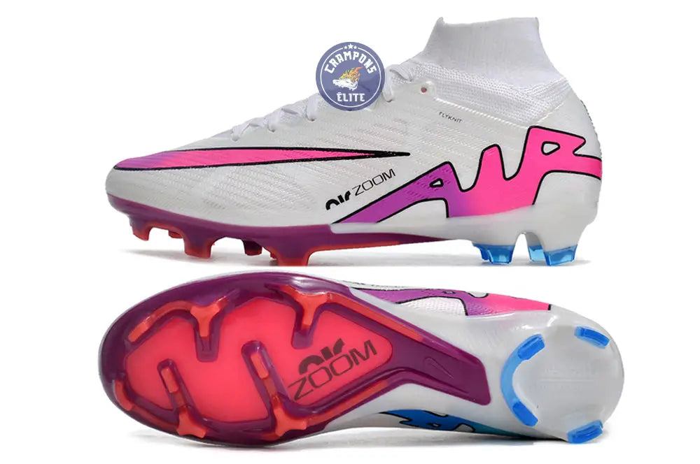 Image of Superfly 9 Elite FG Blanc/Rose/Bleu