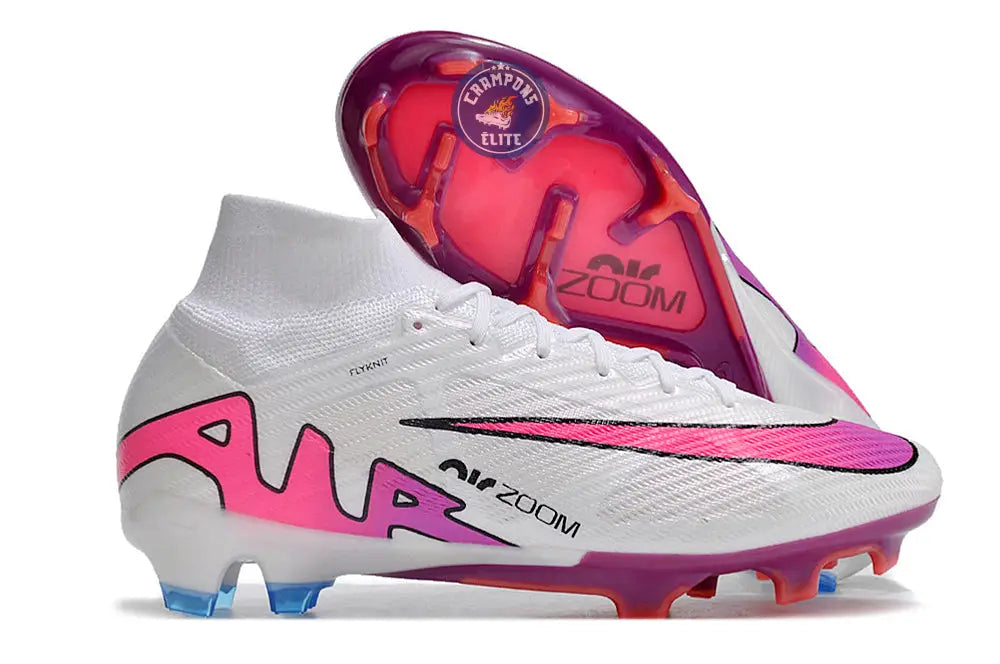 Image of Superfly 9 Elite FG Blanc/Rose/Bleu