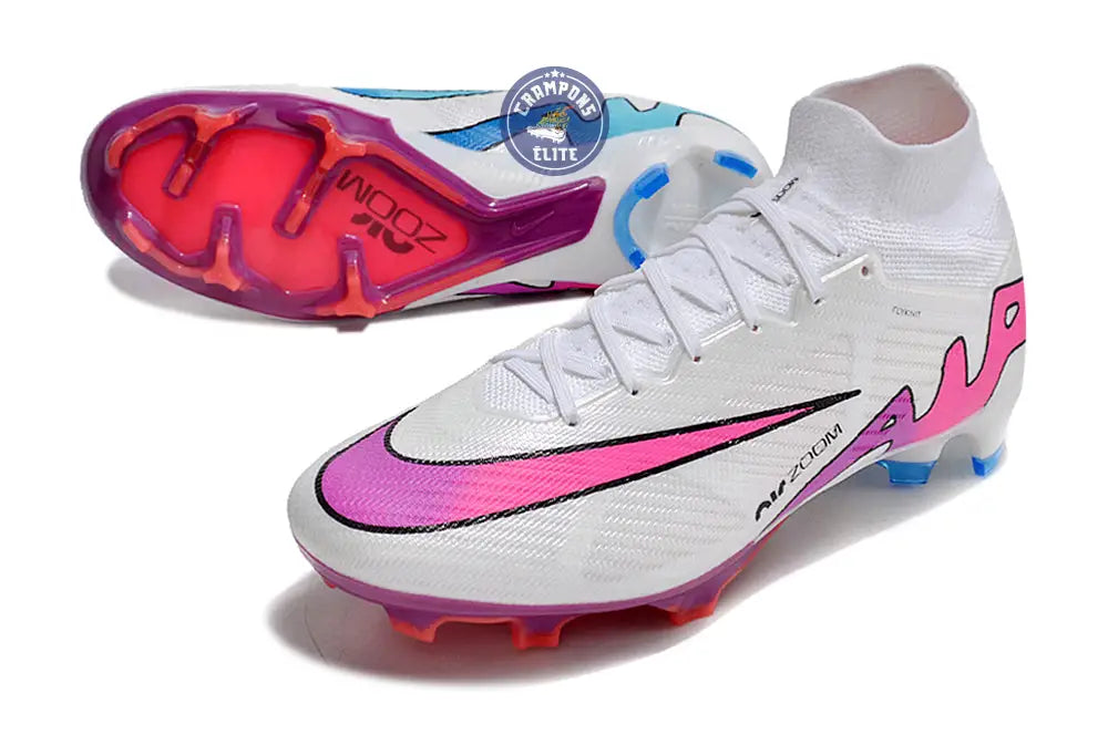 Image of Superfly 9 Elite FG Blanc/Rose/Bleu