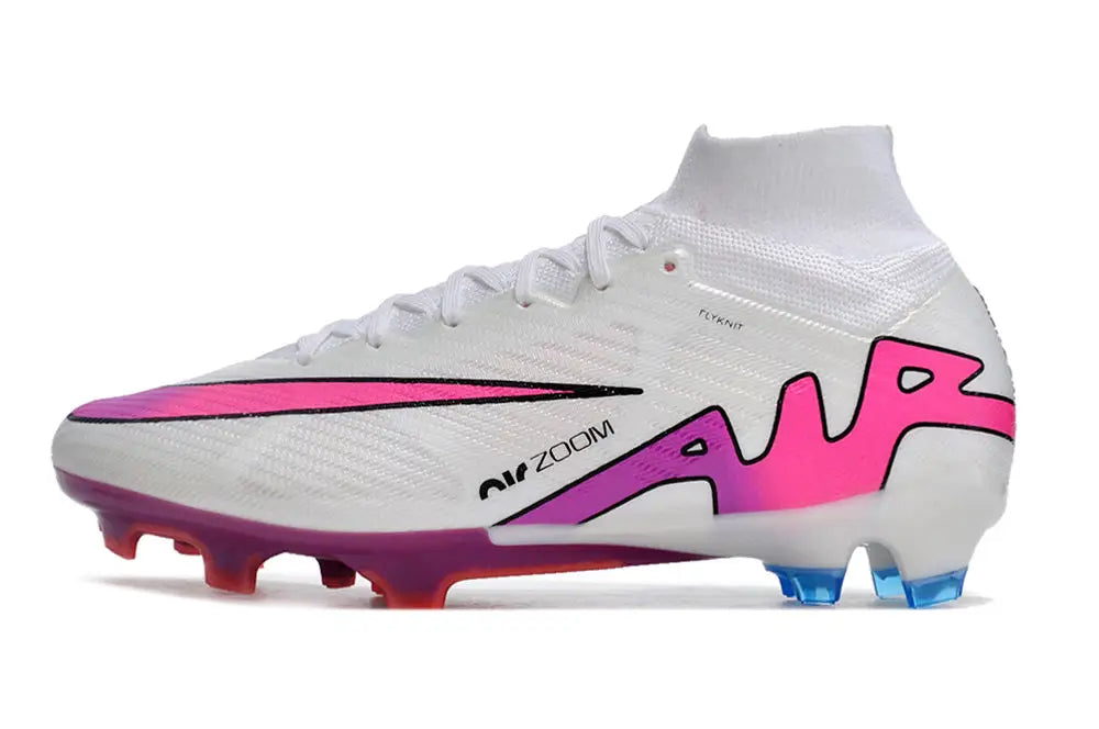 Superfly 9 Elite FG Blanc/Rose/Bleu