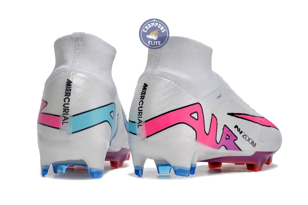 Image of Superfly 9 Elite FG Blanc/Rose/Bleu