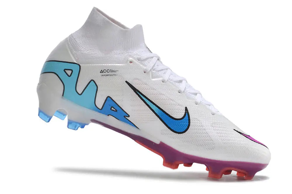 Superfly 9 Elite FG Blanc/Rose/Bleu