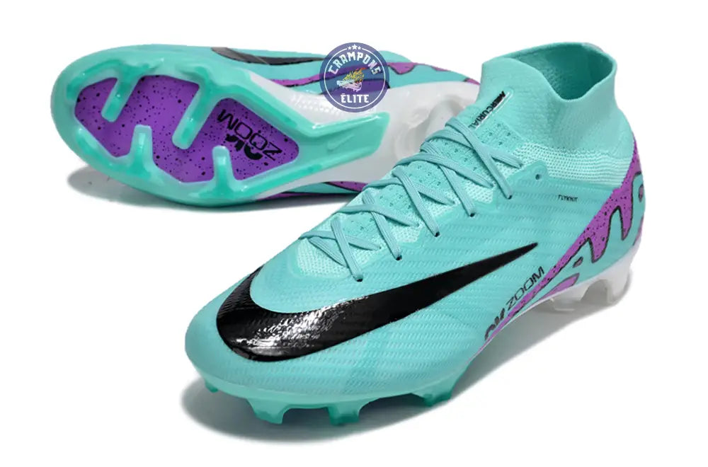 Superfly 9 Elite FG Peak Ready Bleu Turquoise Vert Violet