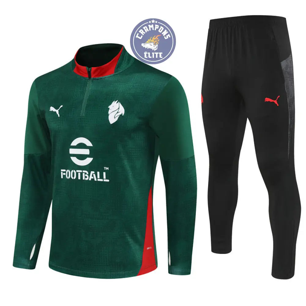 Survêtement d’entraînement demi-zip - AC Milan 2025/2026 - Vert/Noir/Rouge