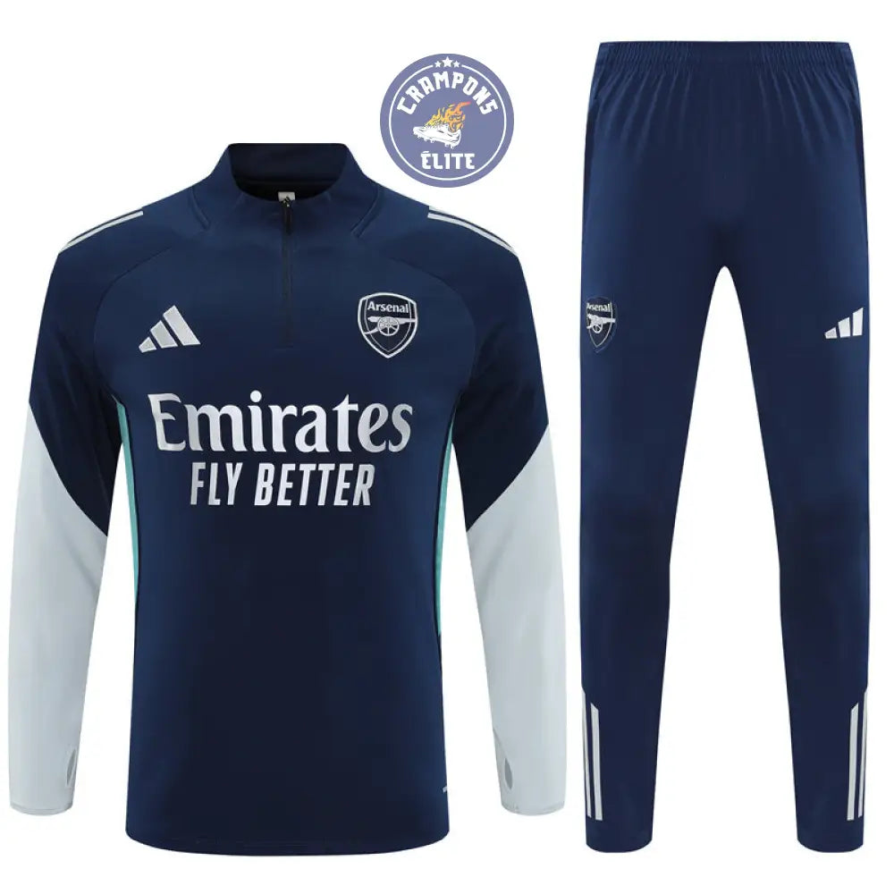 Survêtement d’entraînement demi-zip - Arsenal 2025/2026 - Bleu/Bleu Turquoise/Gris