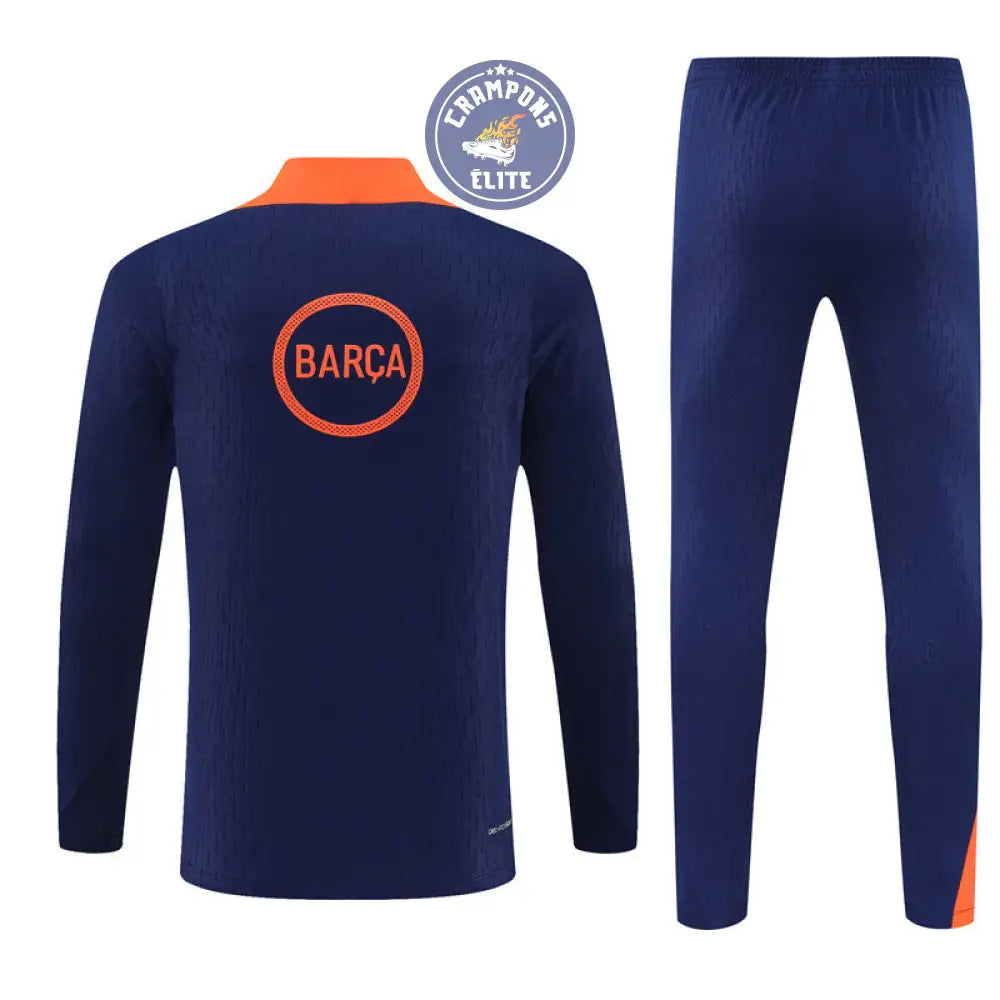 Image of Survêtement d’entraînement demi-zip - Barcelone 2025/2026 - Bleu/Orange