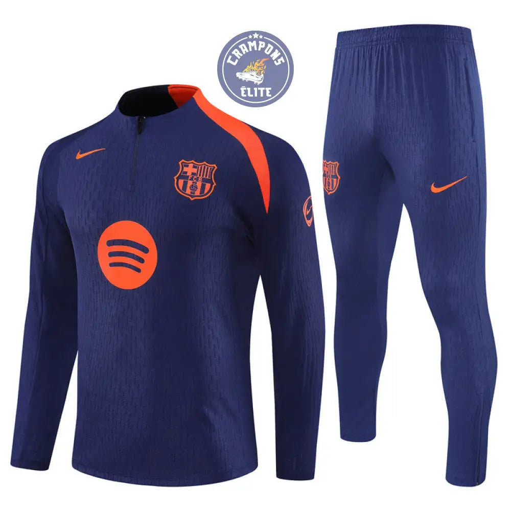 Image of Survêtement d’entraînement demi-zip - Barcelone 2025/2026 - Bleu/Orange