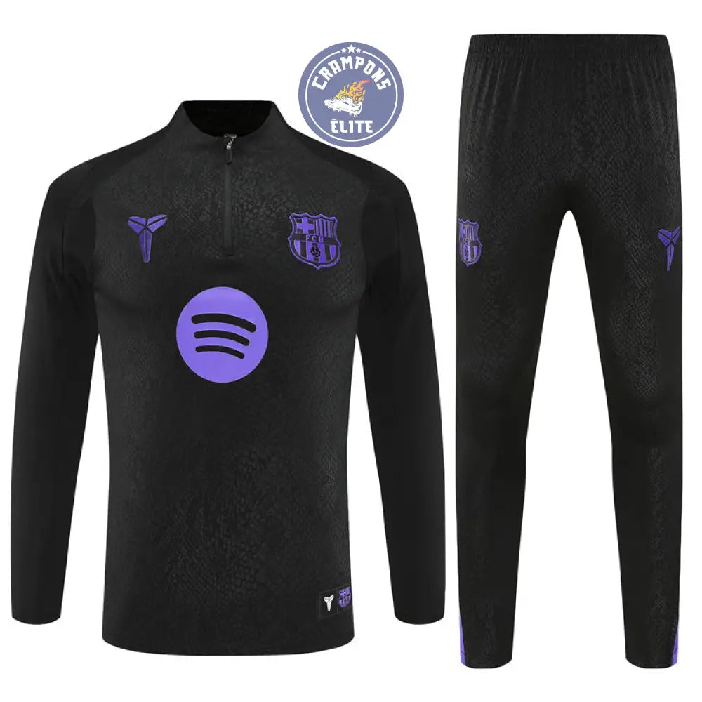 Survêtement d’entraînement demi-zip - Barcelone 2025/2026 - Noir/Violet