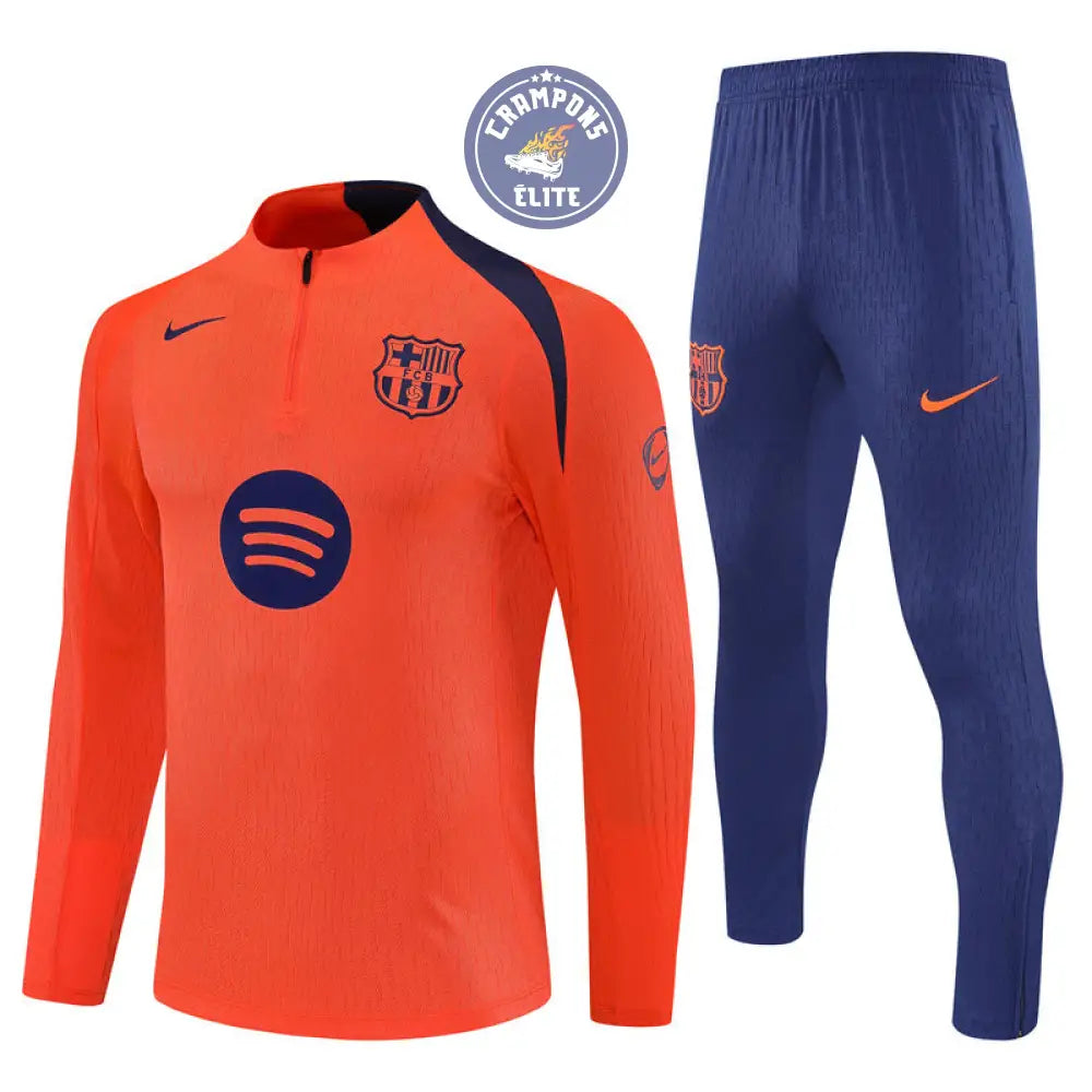 Image of Survêtement d’entraînement demi-zip - Barcelone 2025/2026 - Orange/Bleu