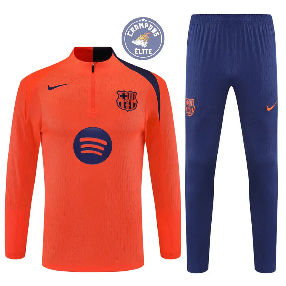 Survêtement d’entraînement demi-zip - Barcelone 2025/2026 - Orange/Bleu