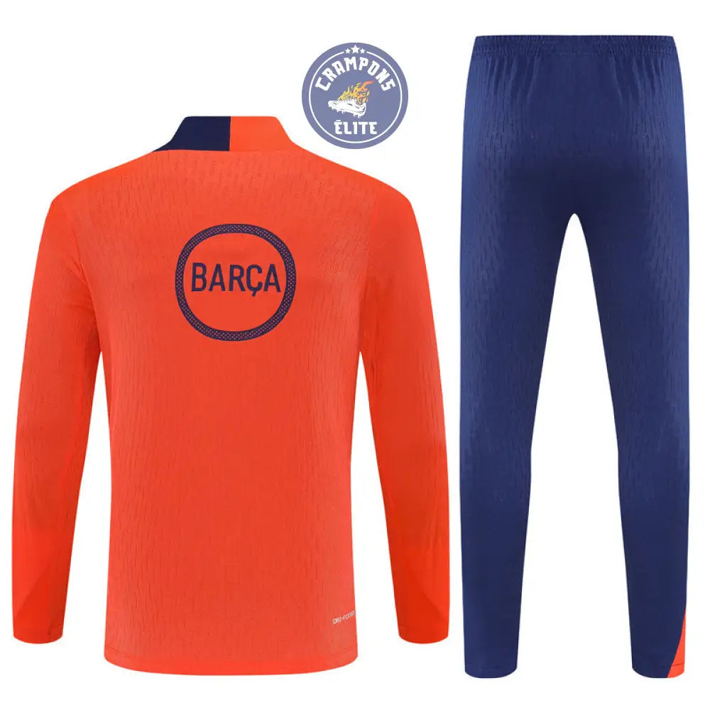 Survêtement d’entraînement demi-zip - Barcelone 2025/2026 - Orange/Bleu