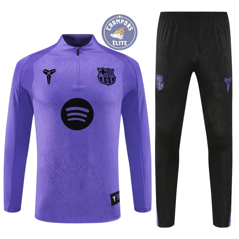 Image of Survêtement d’entraînement demi-zip - Barcelone 2025/2026 - Violet/Noir