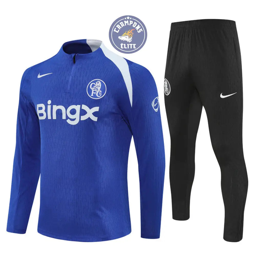 Survêtement d’entraînement demi-zip - Chelsea 2025/2026 - Bleu/Blanc/Noir