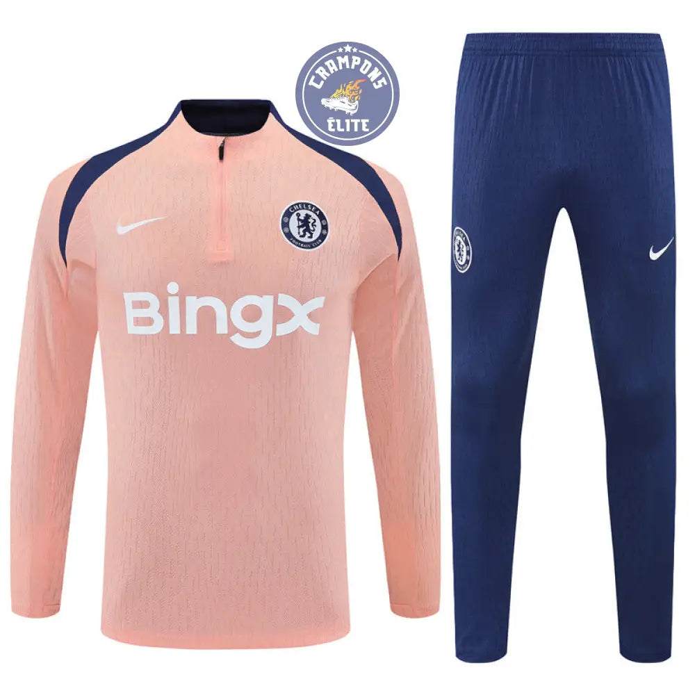 Survêtement d’entraînement demi-zip - Chelsea 2025/2026 - Rose/Bleu Marine