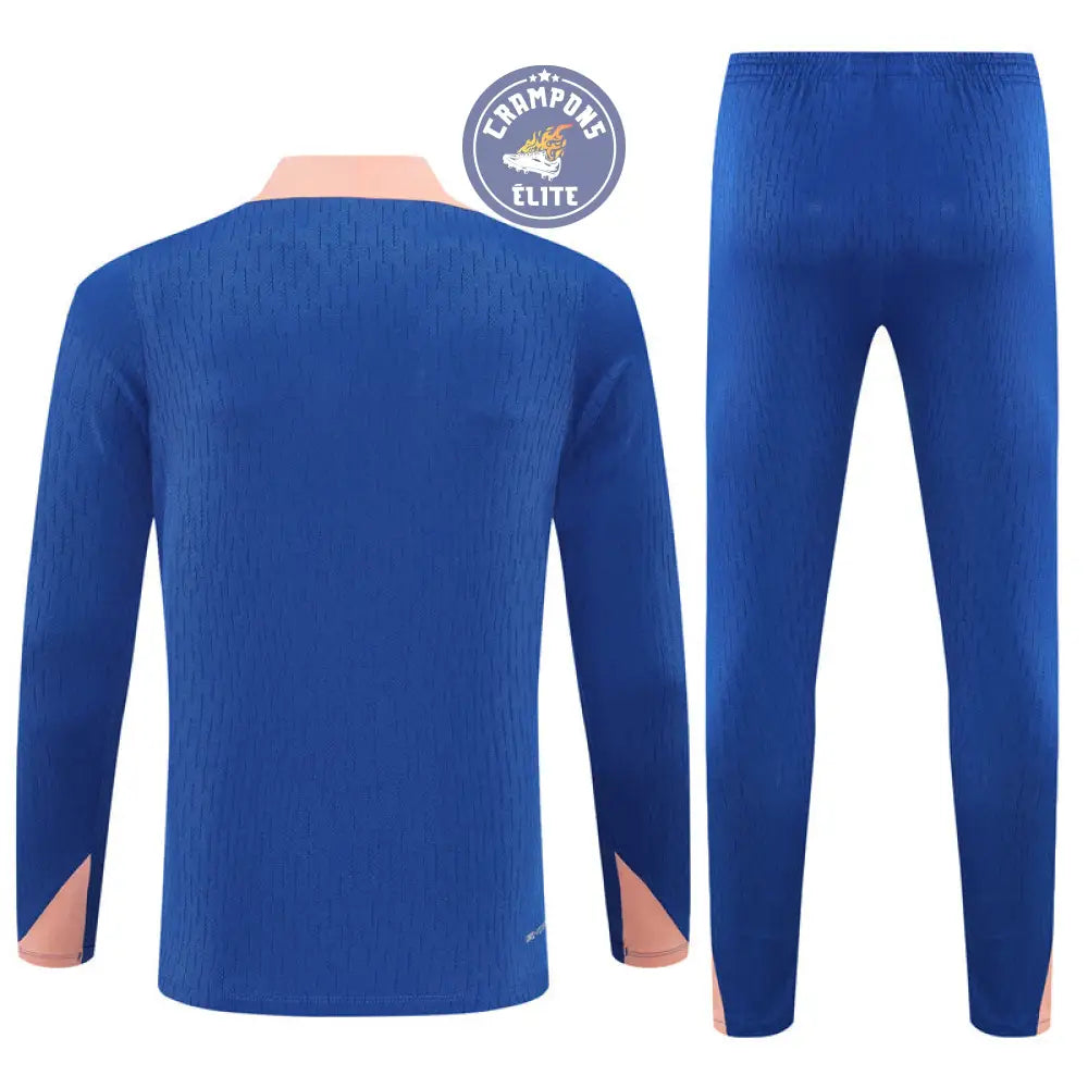 Image of Survêtement d’entraînement demi-zip - France 2025/2026 - Bleu/Rose