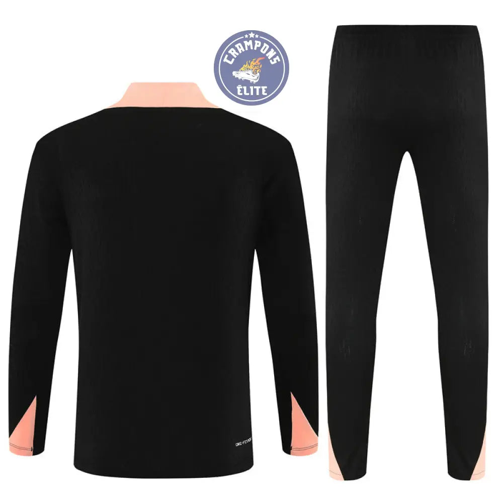 Survêtement d’entraînement demi-zip - France 2025/2026 - Noir/Rose