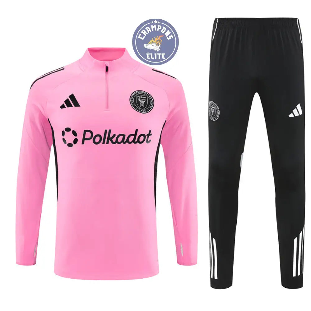 Image of Survêtement d’entraînement demi-zip - Inter Miami 2025/2026 - Rose/Noir/Blanc