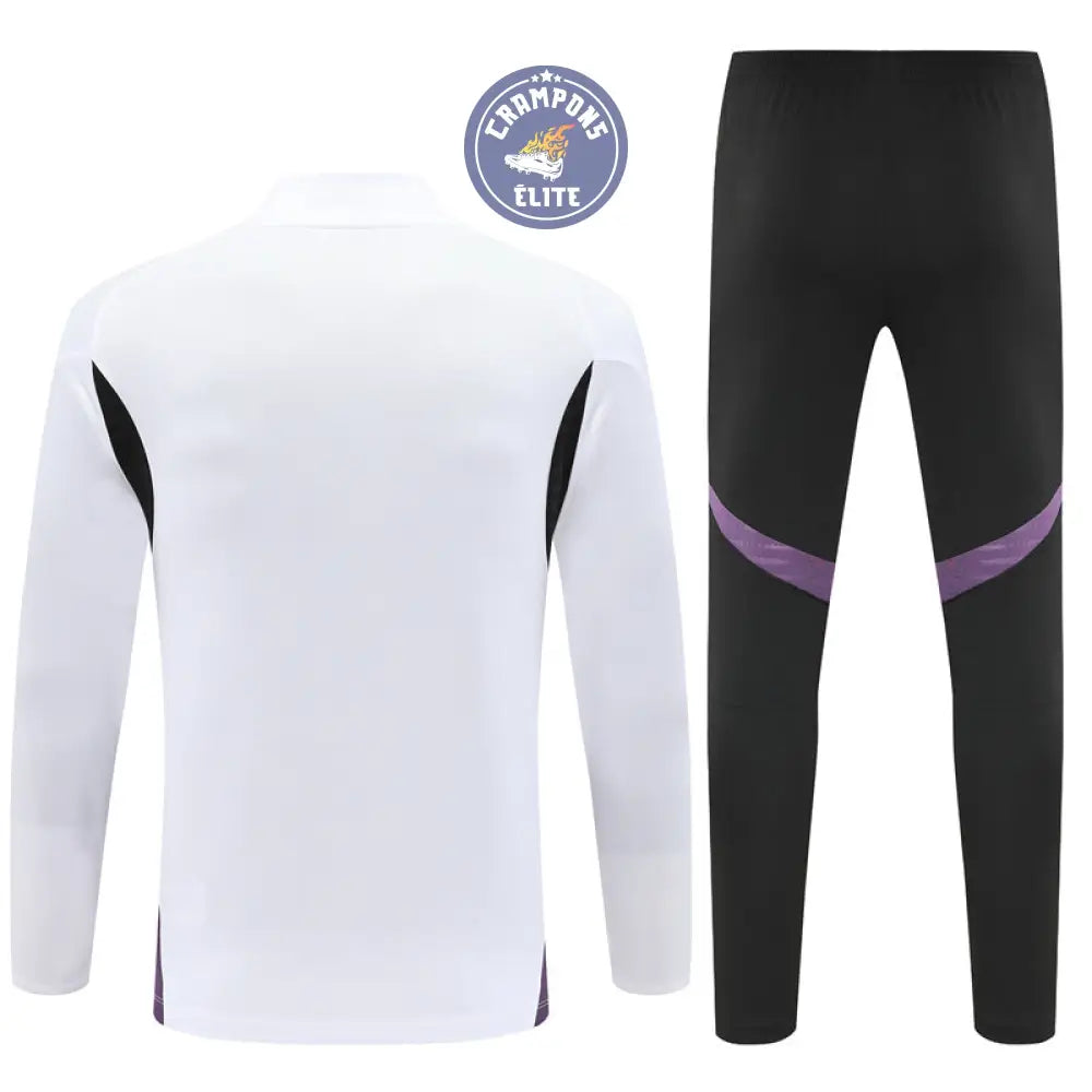Survêtement d’entraînement demi-zip - Manchester 2025/2026 - Blanc/Noir/Violet