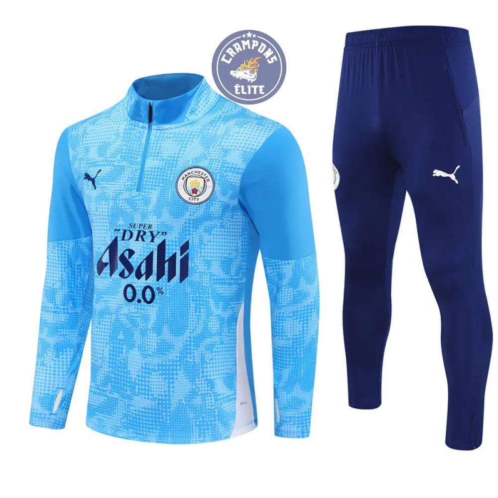 Survêtement d’entraînement demi-zip - Manchester City 2025/2026 - Bleu/Bleu Ciel