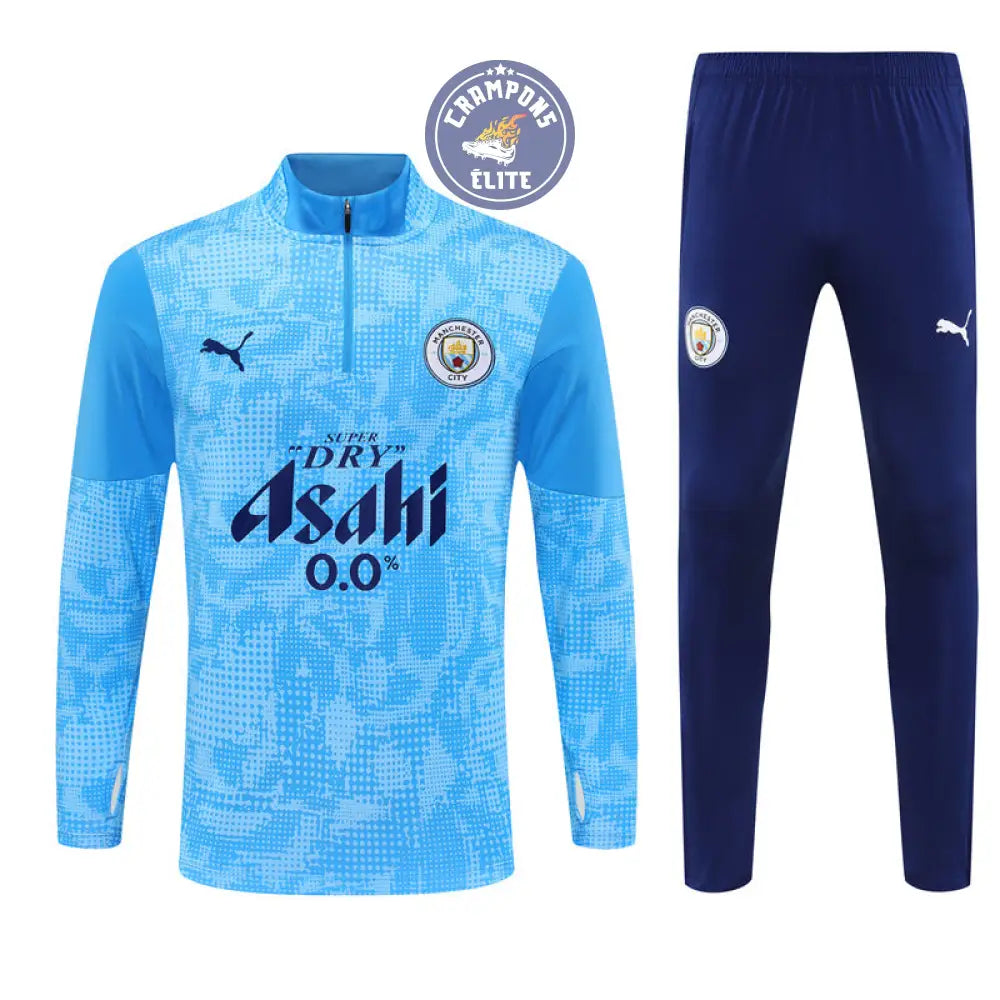 Image of Survêtement d’entraînement demi-zip - Manchester City 2025/2026 - Bleu/Bleu Ciel