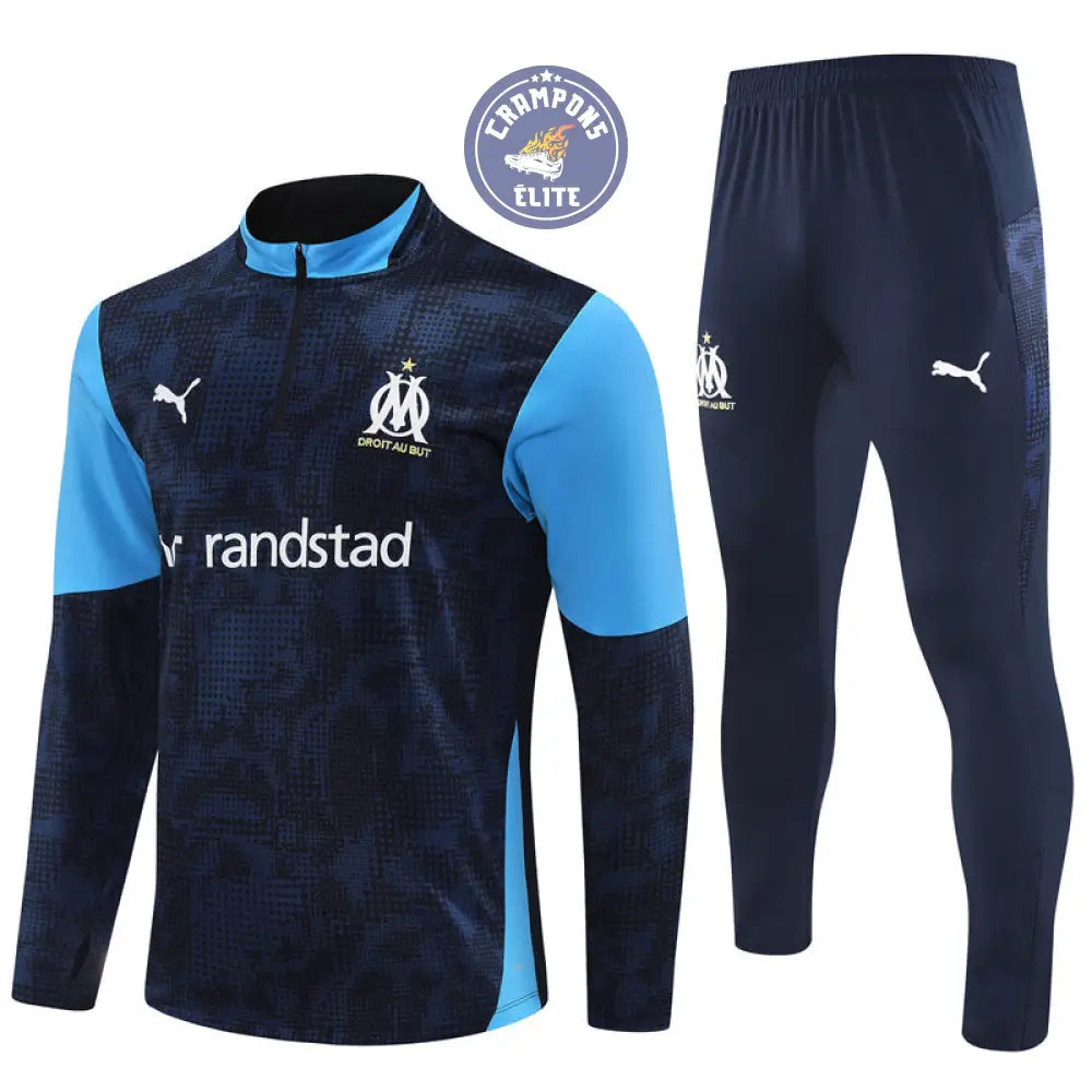 Image of Survêtement d’entraînement demi-zip - OM 2025/2026 - Bleu/Bleu Ciel