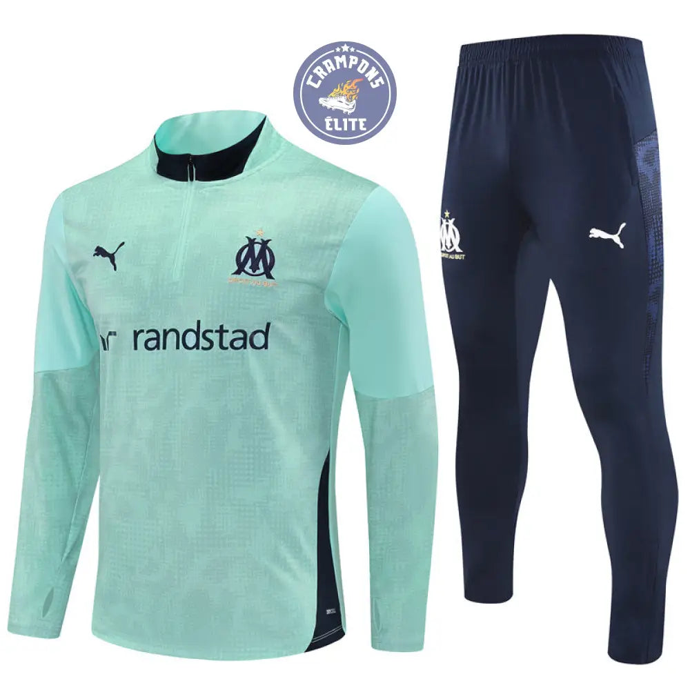 Survêtement d’entraînement demi-zip - OM 2025/2026 - Bleu/Bleu Turquoise