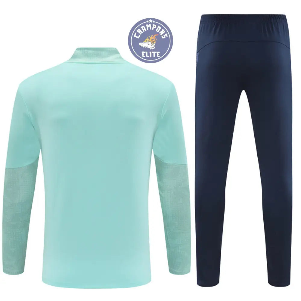 Survêtement d’entraînement demi-zip - OM 2025/2026 - Bleu/Bleu Turquoise