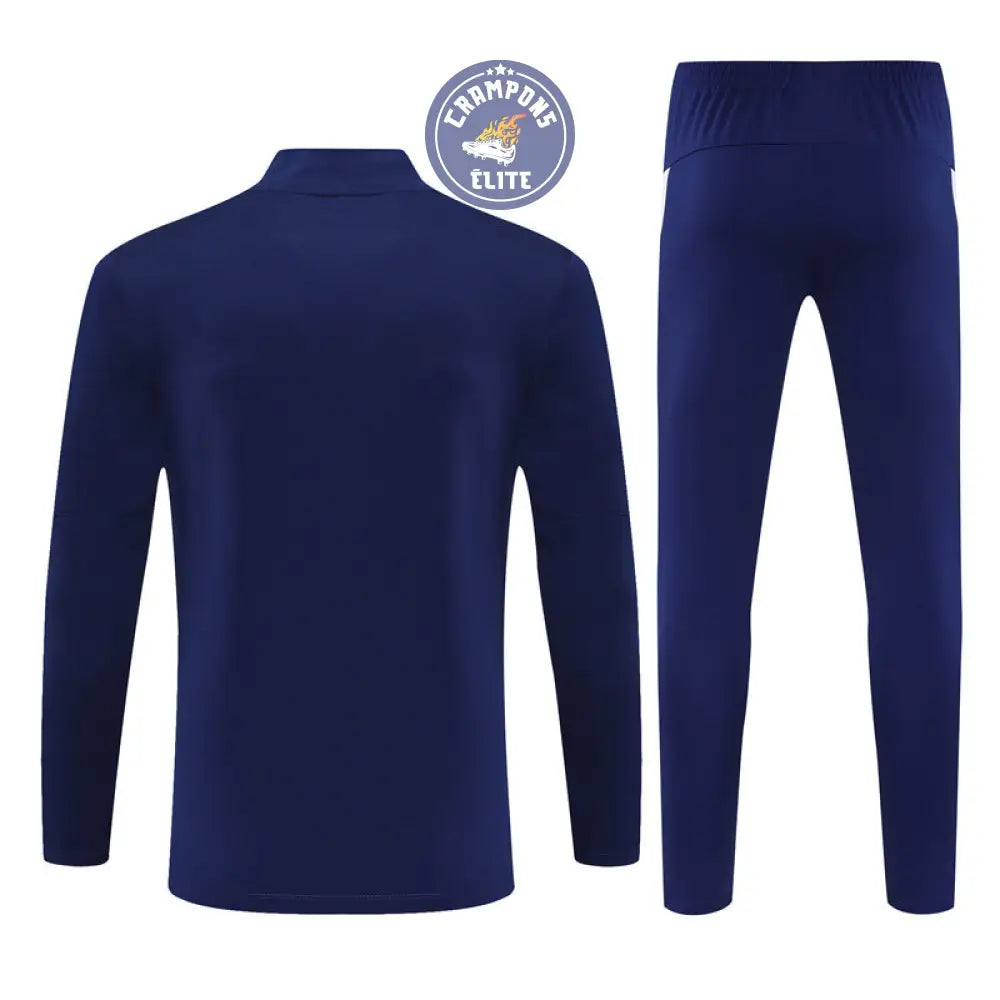 Image of Survêtement d’entraînement demi-zip - Portugal 2025/2026 - Bleu Marine/Blanc/Or