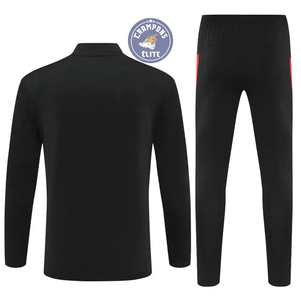 Image of Survêtement d’entraînement demi-zip - Portugal 2025/2026 - Noir/Rouge