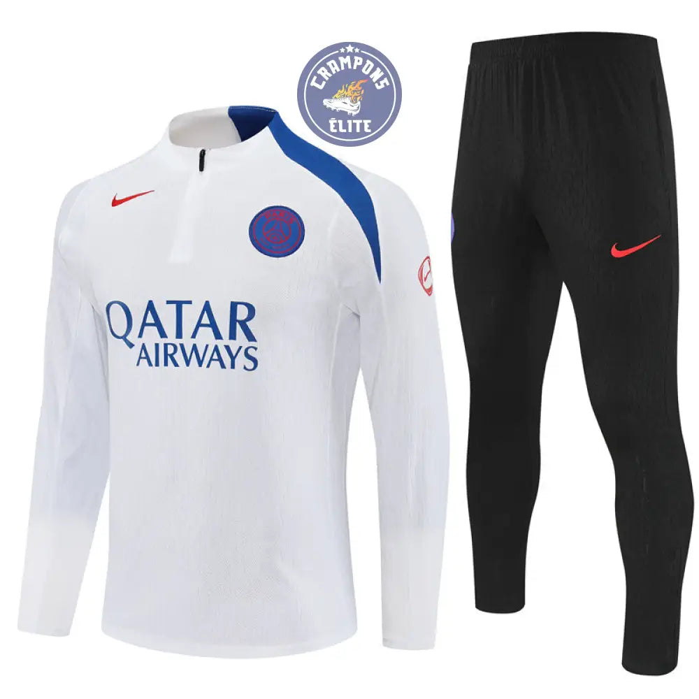 Image of Survêtement d’entraînement demi-zip - PSG 2025/2026 - Blanc/Bleu/Noir