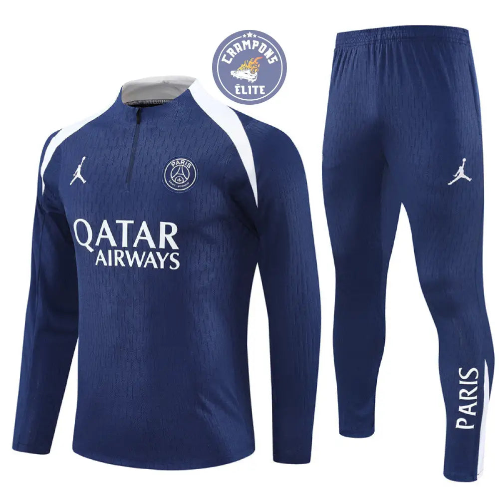 Image of Survêtement d’entraînement demi-zip - PSG 2025/2026 - Bleu Marine/Blanc