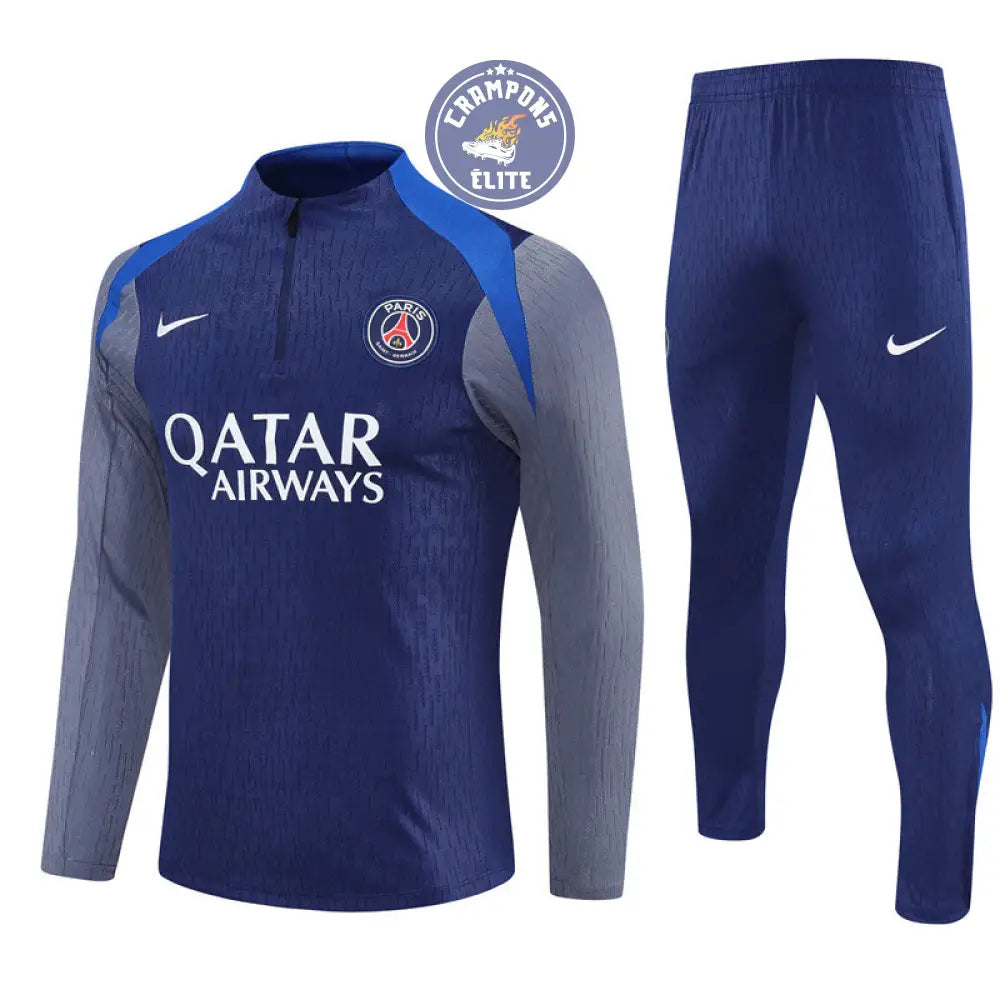 Survêtement d’entraînement demi-zip - PSG 2025/2026 - Bleu Marine/Bleu/Gris