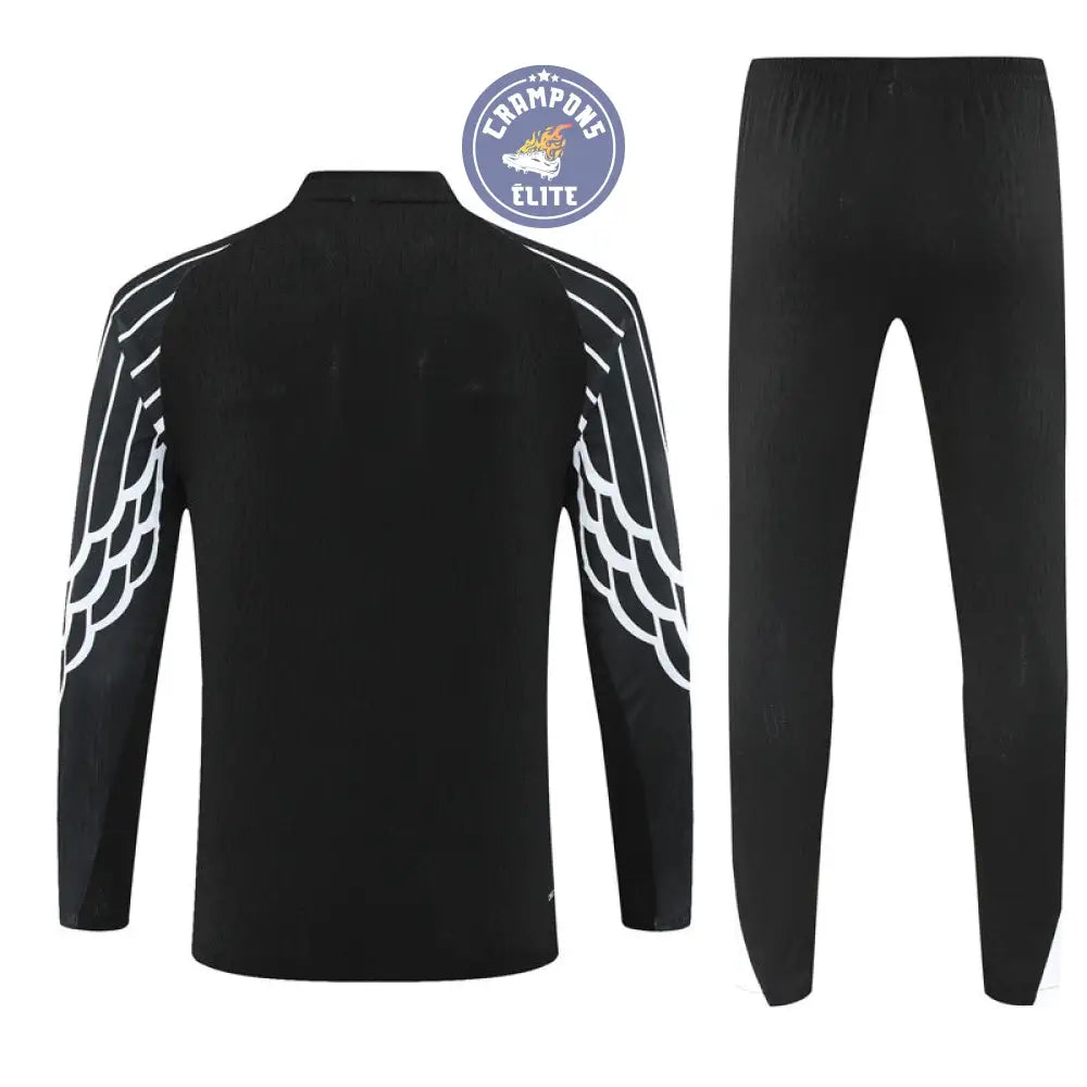Survêtement d’entraînement demi-zip - PSG 2025/2026 - Noir/Blanc