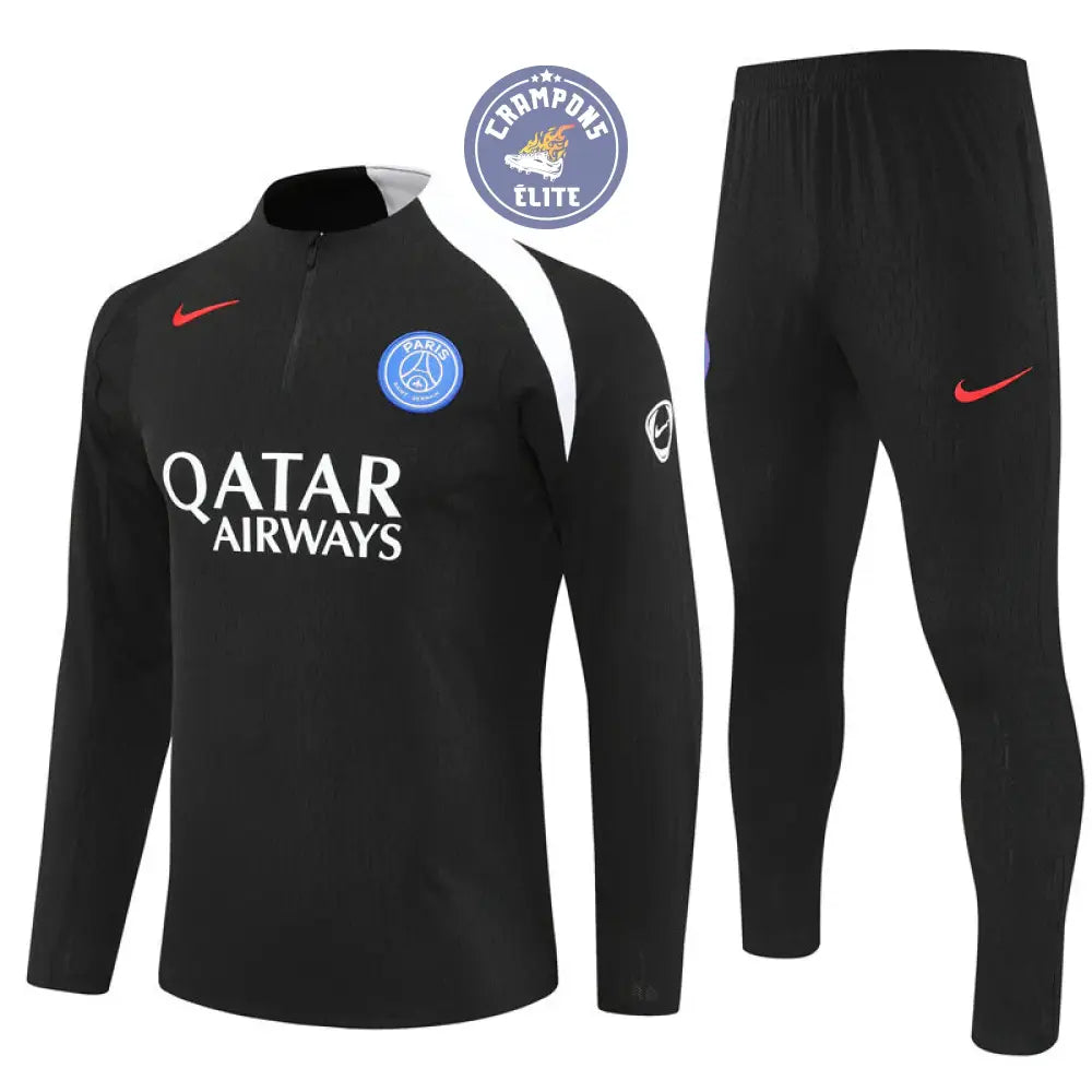 Survêtement d’entraînement demi-zip - PSG 2025/2026 - Noir/Blanc/Rouge