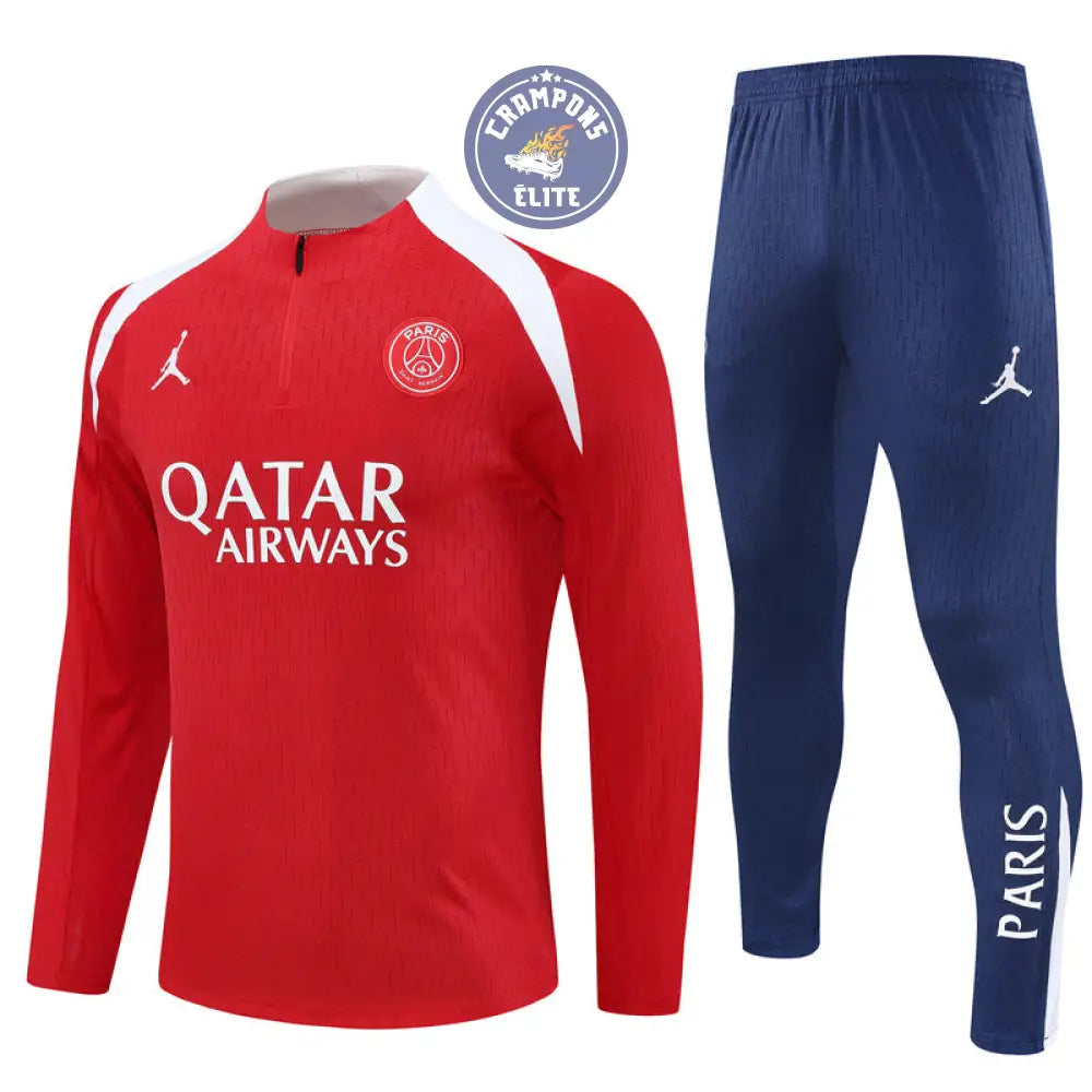 Image of Survêtement d’entraînement demi-zip - PSG 2025/2026 - Rouge/Bleu Marine/Blanc