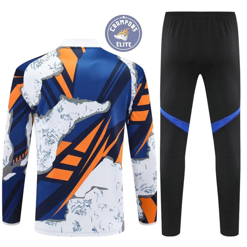Survêtement d’entraînement demi-zip - Real Madrid 2025/2026 - Bleu/Blanc/Orange/Noir