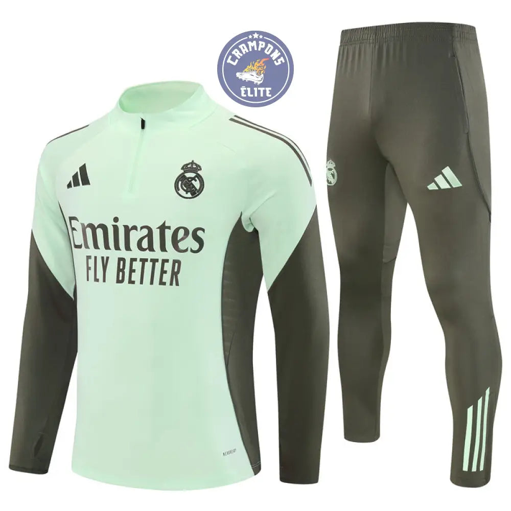Image of Survêtement d’entraînement demi-zip - Real Madrid 2025/2026 - Bleu Turquoise/Kaki