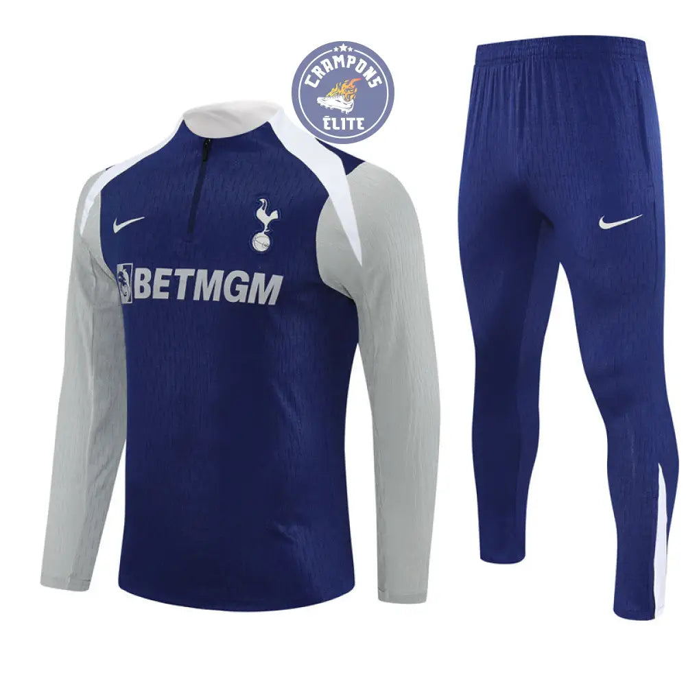 Image of Survêtement d’entraînement demi-zip - Tottenham 2025/2026 - Bleu/Gris/Blanc