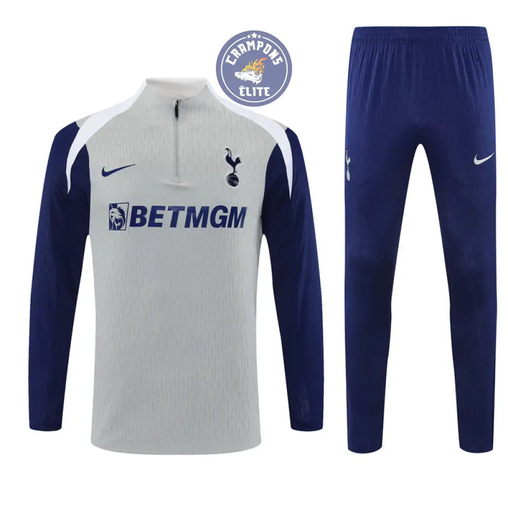 Survêtement d’entraînement demi-zip - Tottenham 2025/2026 - Gris/Bleu/Blanc