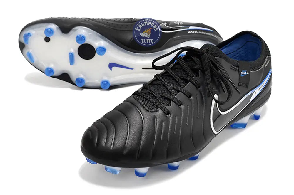Image of Tiempo Legend 10 Elite FG Shadow - Noir/Chrome/Bleu