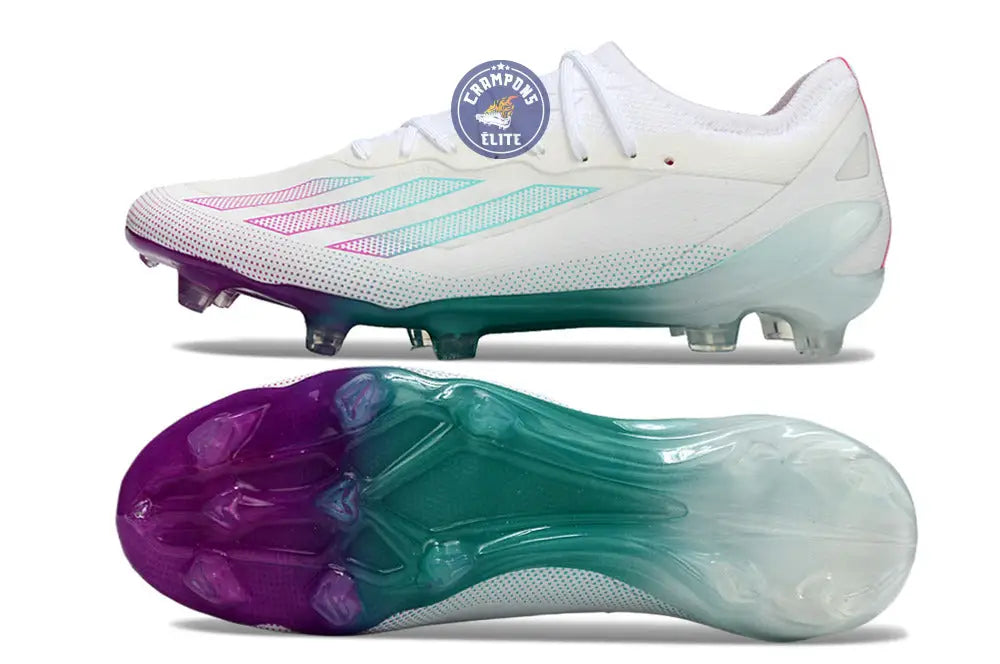 X Crazyfast Elite FG Blanc/Violet/Vert