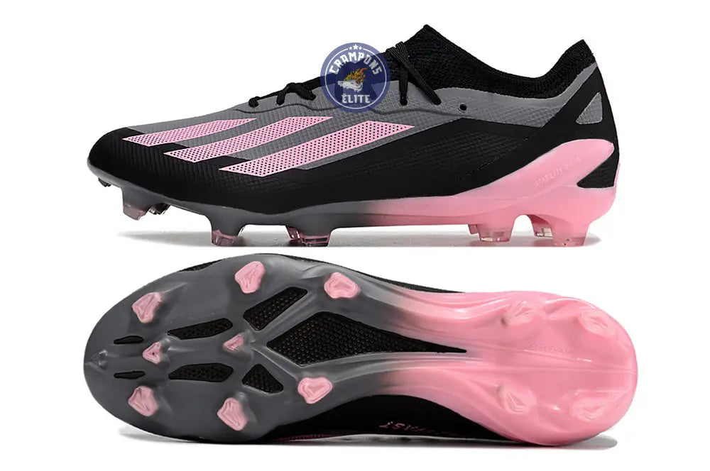 X Crazyfast Elite FG Noir/Gris/Rose