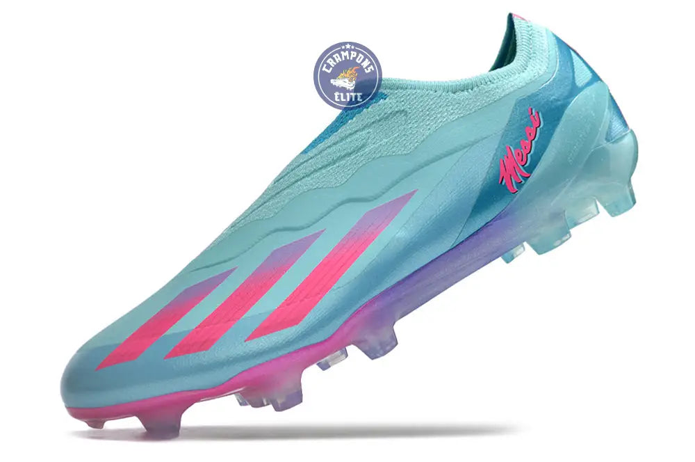 X Crazyfast Elite Laceless FG Bienvenido a Miami - Flash Aqua/Lucid Pink/Lucid Cyan ÉDITION LIMITÉE