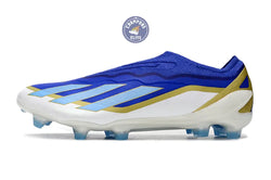 Image of X Crazyfast Elite Laceless FG x Messi Spark Gen10s - Bleu/Blue Burst/Blanc